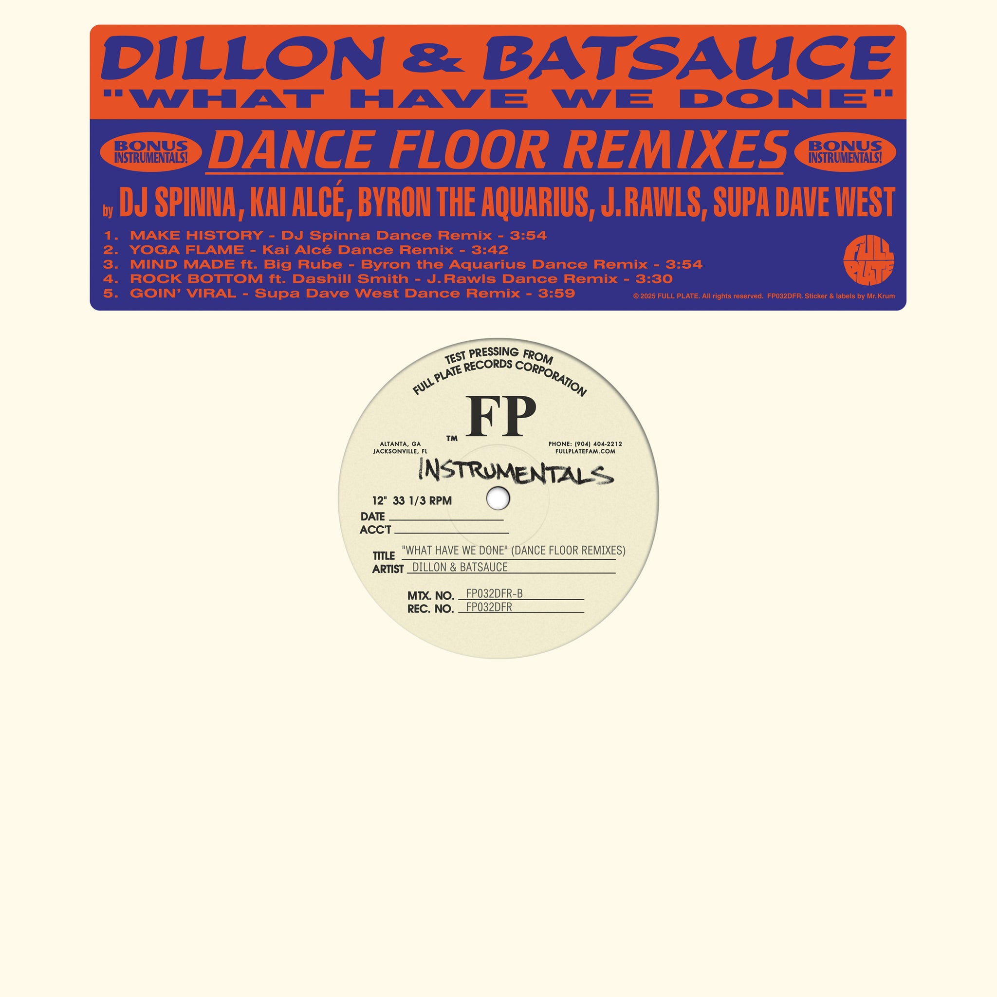 Dillon & Batsauce - What Have We Done (Dance Floor Remixes) [Instrumentals]